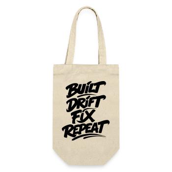 Built Drift Fix Repeat v2 - Geschenkbeutel für Flaschen - Natur - Vorne