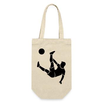 Overhead kick soccer goal scorer vector - Gift Bag for Bottles - nature - Front