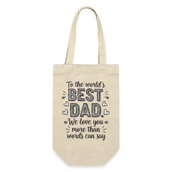 Best dad gift in the world for best dad - Gift Bag for Bottles - nature - Front