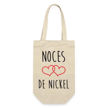 Nickel wedding 28 years of happiness and love - Gift Bag for Bottles - nature - Front