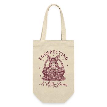 Easter Funny Pregnancy Announcement Women - Gift Bag for Bottles - nature - Front
