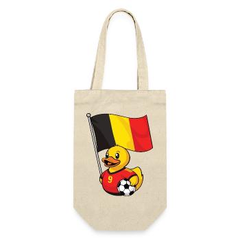 Belgien Fußball Fan Shirt für echte Fans - Geschenkbeutel für Flaschen - Natur - Vorne