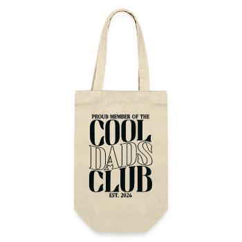 Cool Dads Club - Vatertag Papa Geschenk - Geschenkbeutel für Flaschen - Natur - Vorne