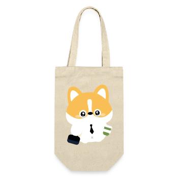 Corgi in Tie with Coffee Cup - Gift Bag for Bottles - nature - Front