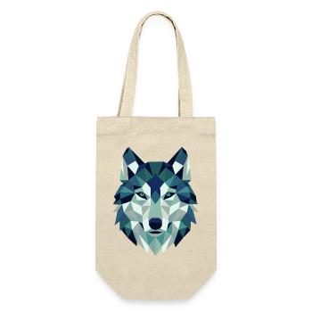 Wolf Head Polygon Geometry - Gift Bag for Bottles - nature - Front
