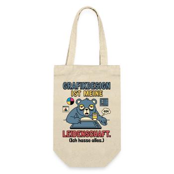 Grafikdesign Leidenschaft lustig Designer - Geschenkbeutel für Flaschen - Natur - Vorne