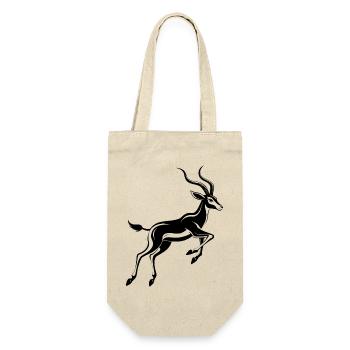 Afrikanische Impala - Geschenkbeutel für Flaschen - Natur - Vorne