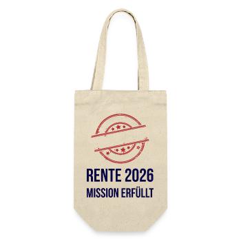 Rente 2026 Ich habe fertig Ruhestand Design - Geschenkbeutel für Flaschen - Natur - Vorne