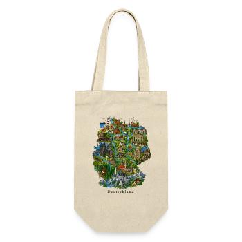 Deutschland Illustration mit Wahrzeichen - Geschenkbeutel für Flaschen - Natur - Vorne