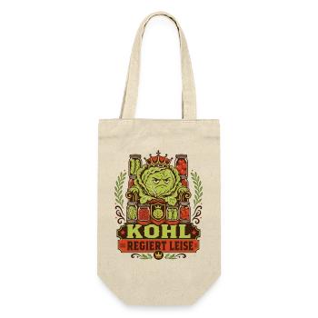 Kohl regiert leise - Geschenkbeutel für Flaschen - Natur - Vorne