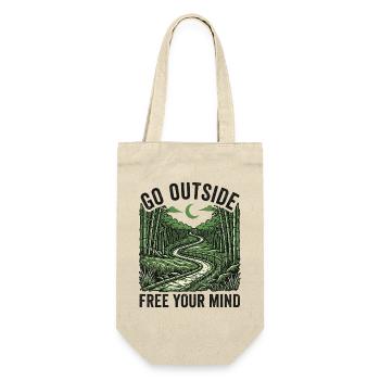 Go Outside Free Your Mind - Gift Bag for Bottles - nature - Front