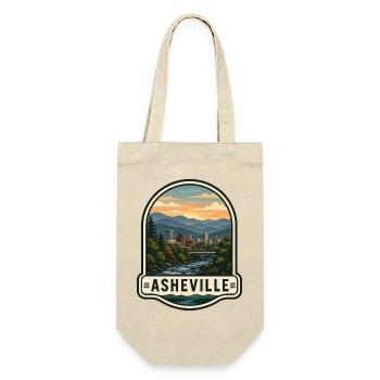 Asheville USA Vacation Travel Nature Art City - Gift Bag for Bottles - nature - Front