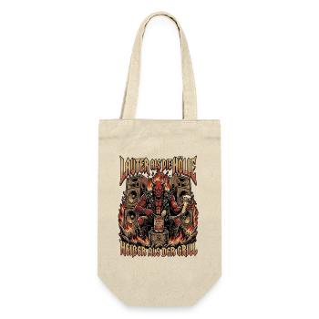 Heavy Metal Dämon Auf Festival - Geschenkbeutel für Flaschen - Natur - Vorne