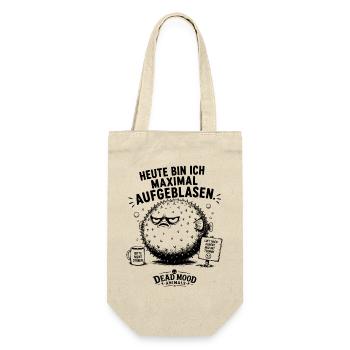 Heute bin ich maximal aufgeblasen  - Geschenkbeutel für Flaschen - Natur - Vorne