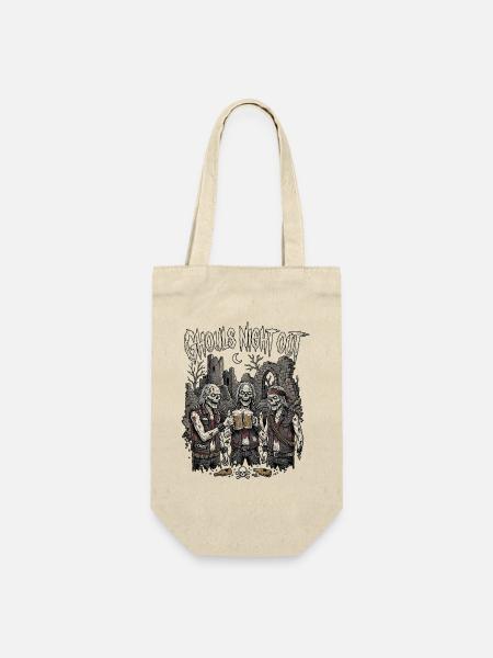 Halloween Rocker Zombie - Geschenkbeutel für Flaschen - Natur