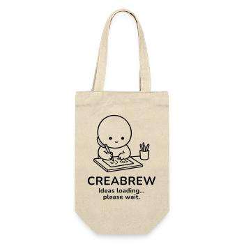 Creabrew – Ideas Loading | Creative Mind Mood - Geschenkbeutel für Flaschen - Natur - Vorne