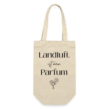 Landluft ist mein Parfum - Geschenkbeutel für Flaschen - Natur - Vorne