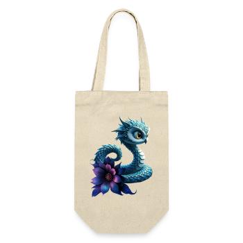 Dragon bleu à fleur violette - Sac à bouteille - nature - Devant