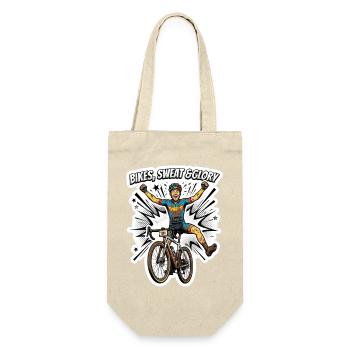 Bikes Sweat & Glory Gravel Cycling Pop Art - Gift Bag for Bottles - nature - Front