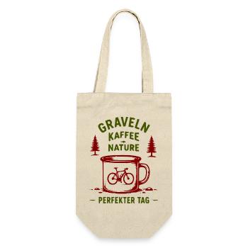 Graveln Kaffee Nature Bike - Geschenkbeutel für Flaschen - Natur - Vorne
