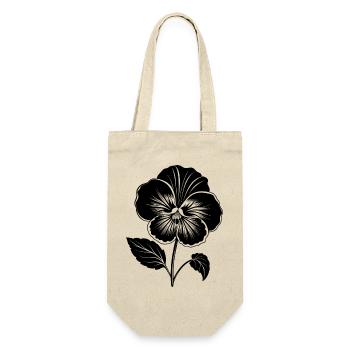 Stiefmütterchenblüte - Geschenkbeutel für Flaschen - Natur - Vorne