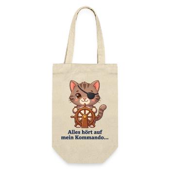 Käpt'n Fiete: Alles hört auf mich! - Geschenkbeutel für Flaschen - Natur - Vorne