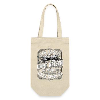 Reisen Liebhaber - Geschenkbeutel für Flaschen - Natur - Vorne