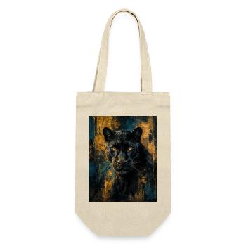 Panthère noire dorée - Sac à bouteille - nature - Devant