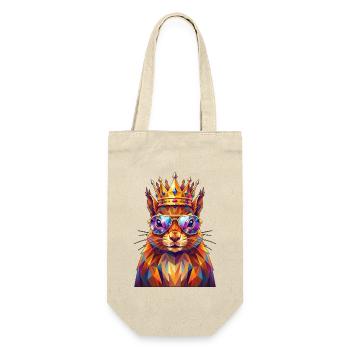 Poly Art Eichhörnchen - Geschenkbeutel für Flaschen - Natur - Vorne