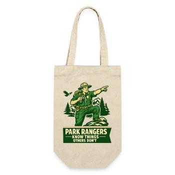 Ranger Wissen Dinge Andere Nicht Spruch - Geschenkbeutel für Flaschen - Natur - Vorne