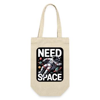 I Need Space - Geschenkbeutel für Flaschen - Natur - Vorne