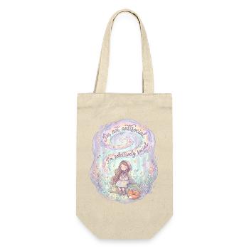 Süßes Fuchsmädchen selektiv sozial - Geschenkbeutel für Flaschen - Natur - Vorne