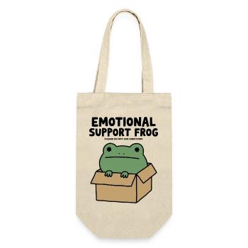 Emotionaler Unterstützungsfrosch - Geschenkbeutel für Flaschen - Natur - Vorne