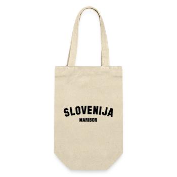 MARIBOR Hashtag Slowenien Slovenia - Geschenkbeutel für Flaschen - Natur - Vorne