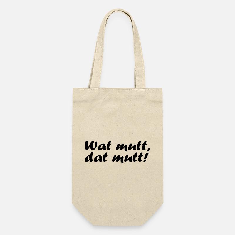 Wat mutt, dat mutt! - Geschenkbeutel für Flaschen - Natur
