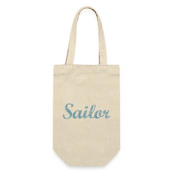 Sailor Segel Segeln Segler - Geschenkbeutel für Flaschen - Natur - Vorne