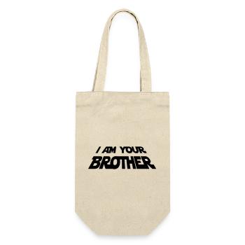 Dein Bruder – Lustiges Sci-Fi Design für Fans - Geschenkbeutel für Flaschen - Natur - Vorne