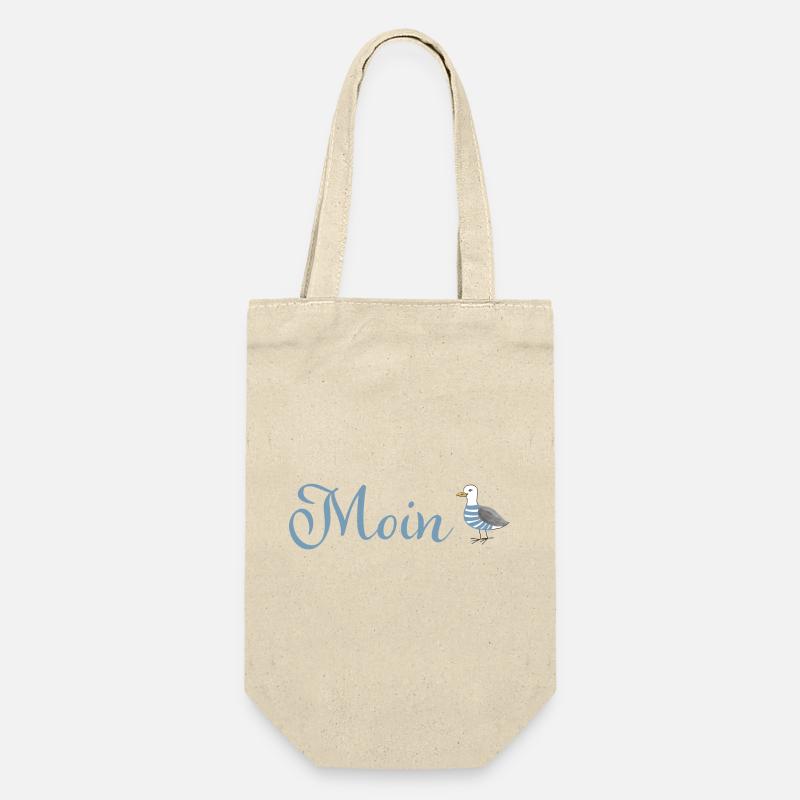 Moin Möwe - Geschenkbeutel für Flaschen - Natur