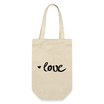 Love - Gift Bag for Bottles - nature - Front