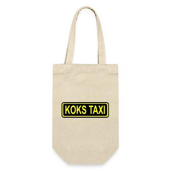 Koks Taxi - Geschenkbeutel für Flaschen - Natur - Vorne