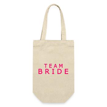 Team bride - Geschenkbeutel für Flaschen - Natur - Vorne