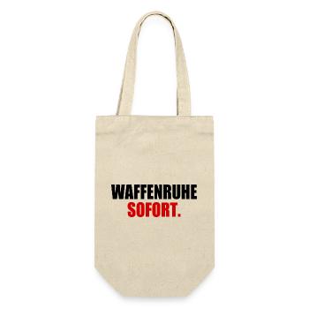 waffenruhe sofort - Geschenkbeutel für Flaschen - Natur - Vorne