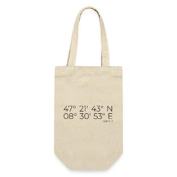 Coordinates Kreis 3 Wiedikon Zurich - Gift Bag for Bottles - nature - Front