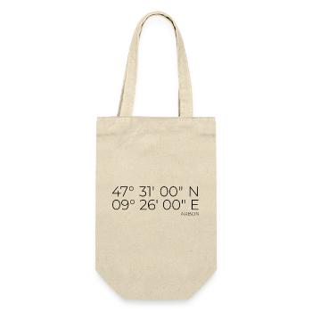coordinates Arbon Canton of Thurgau - Gift Bag for Bottles - nature - Front