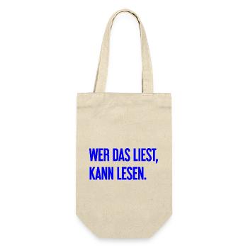 If you read this, you can read. - Gift Bag for Bottles - nature - Front