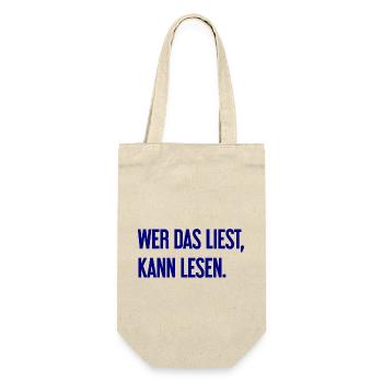 If you read this, you can read. - Gift Bag for Bottles - nature - Front