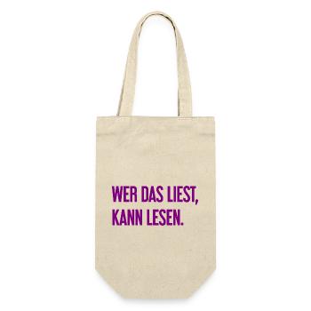 If you read this, you can read. - Gift Bag for Bottles - nature - Front