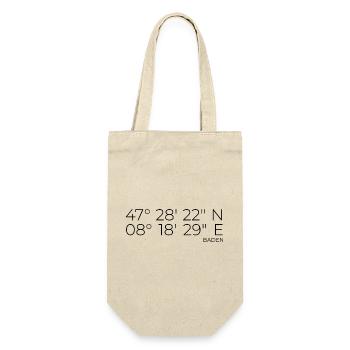 Coordinates Baden Aargau - Gift Bag for Bottles - nature - Front