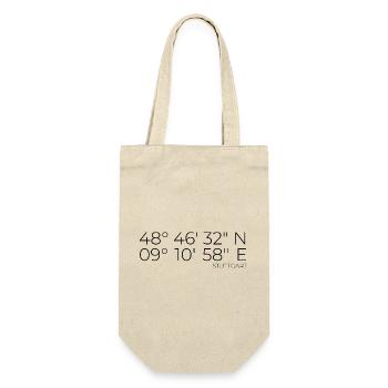 coordinates Stuttgart - Gift Bag for Bottles - nature - Front