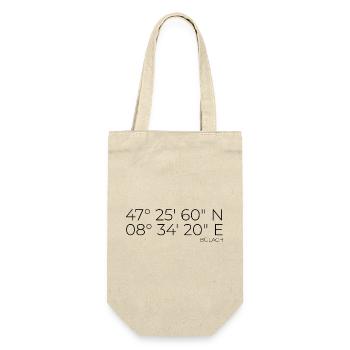 Coordinates Bülach, Switzerland - Gift Bag for Bottles - nature - Front